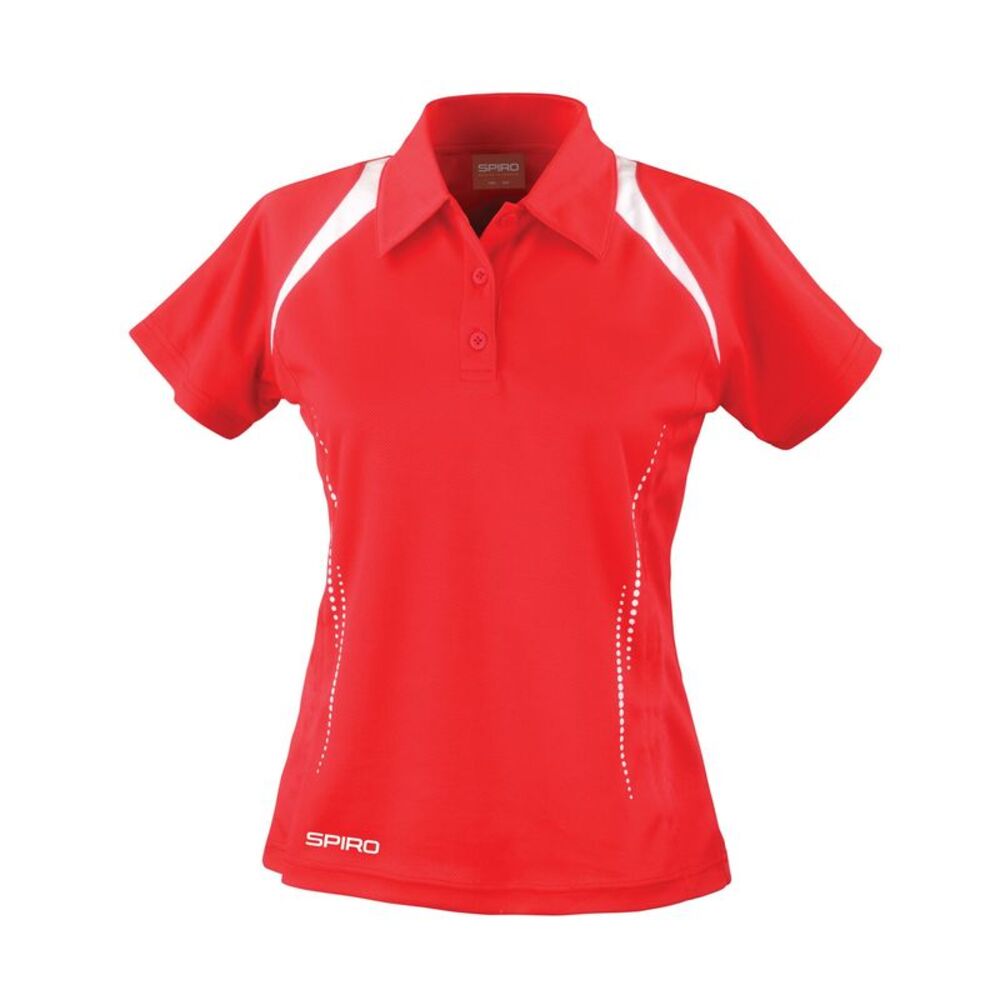 Spiro Womens/Ladies Team Spirit Polo Shirt / Red/White